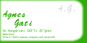 agnes gati business card